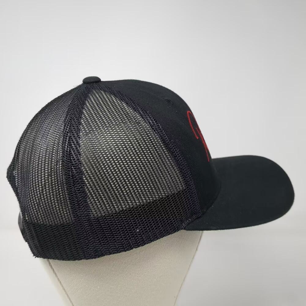 Fly Racing Ride Life Trucker Hat Black Red OS Mesh Snapback Embroidered Moto - Picture 5 of 9